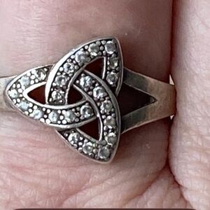 Dazzling Silver Knot Ring